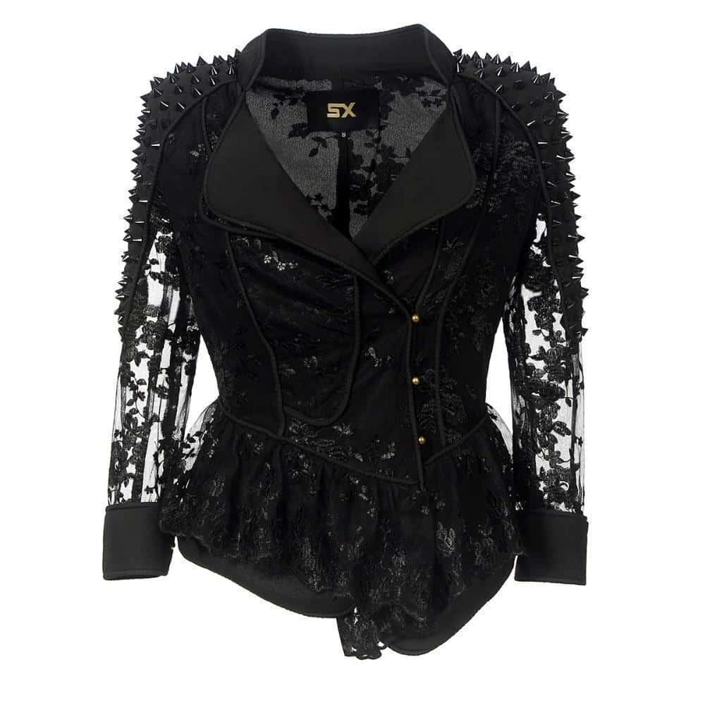 Punk Ladies' Black Lace Jacket - The Black Ravens