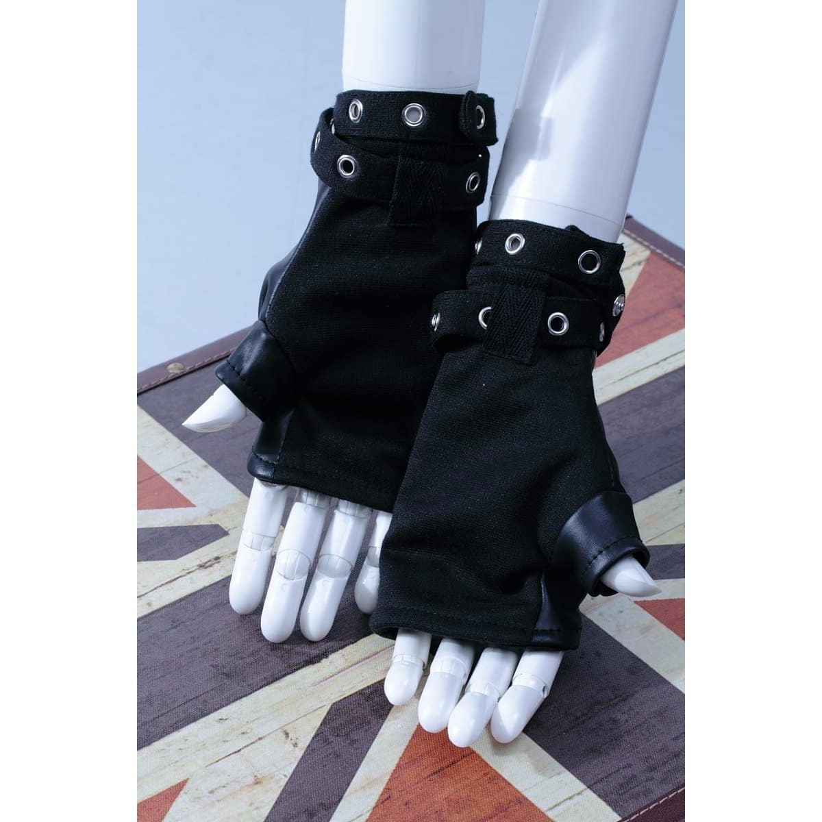 Punk Leather Zippered Unisex Hand Gloves - The Black Ravens