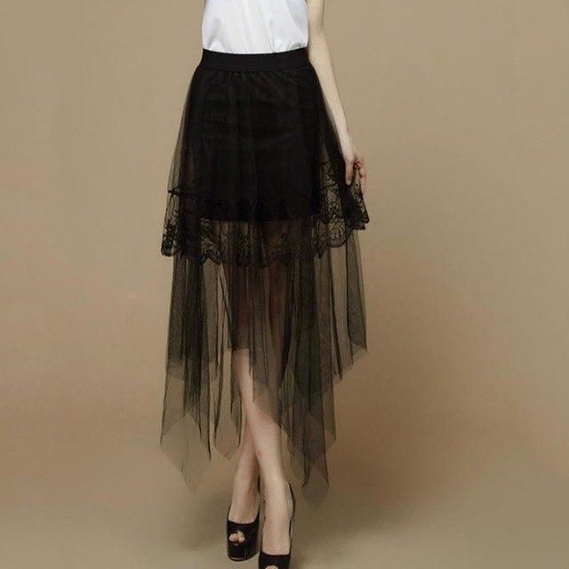 Sexy Asymmetrical Silhouette Gothic Skirt - The Black Ravens