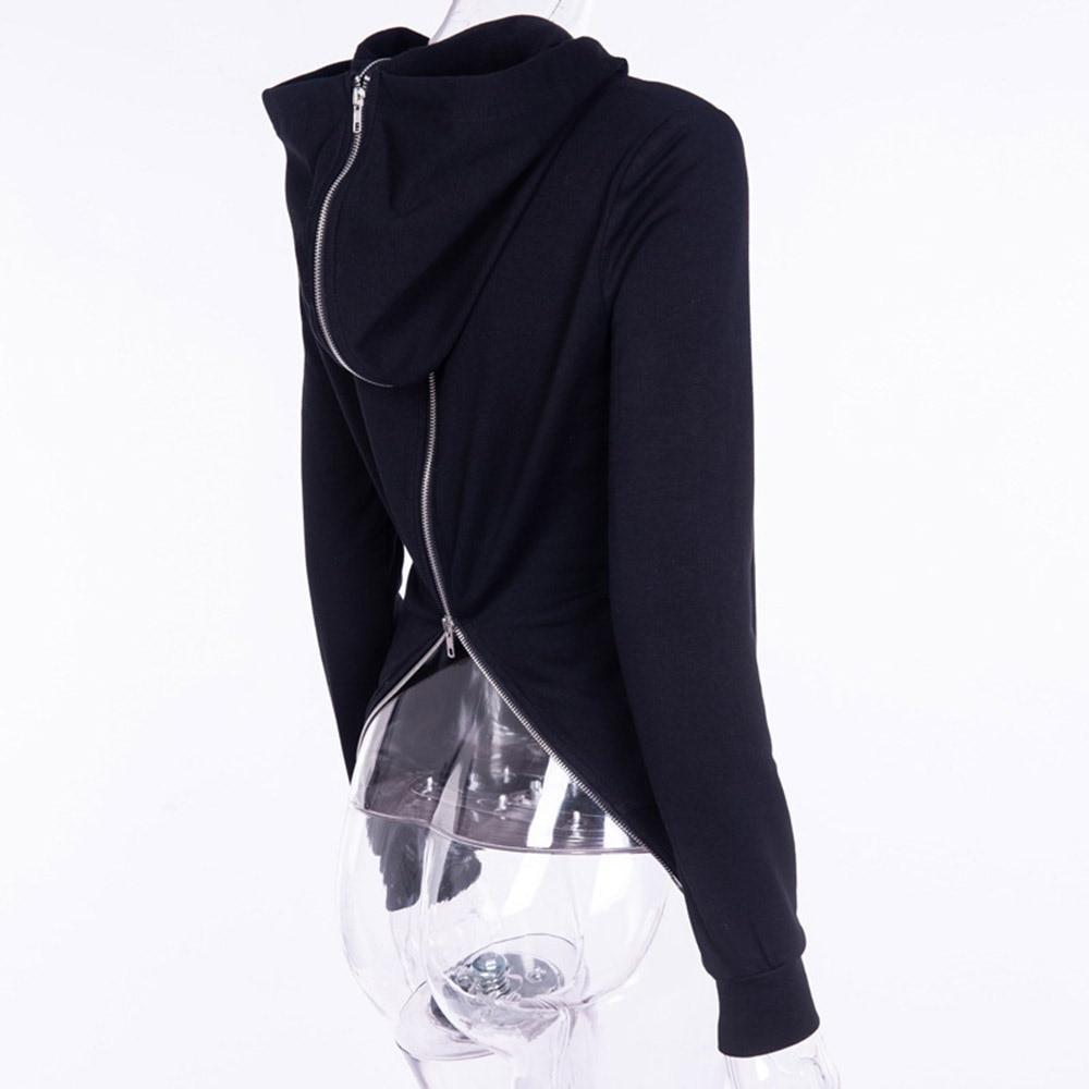 Sexy Back Zippered Hooded Top - The Black Ravens