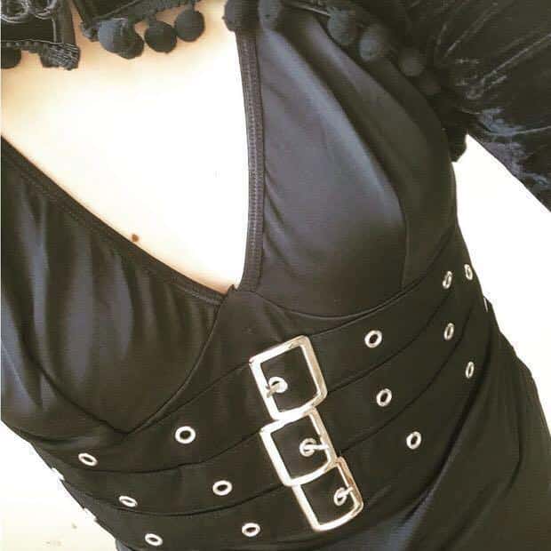 Sexy Buckled Belts Mini Dress - The Black Ravens