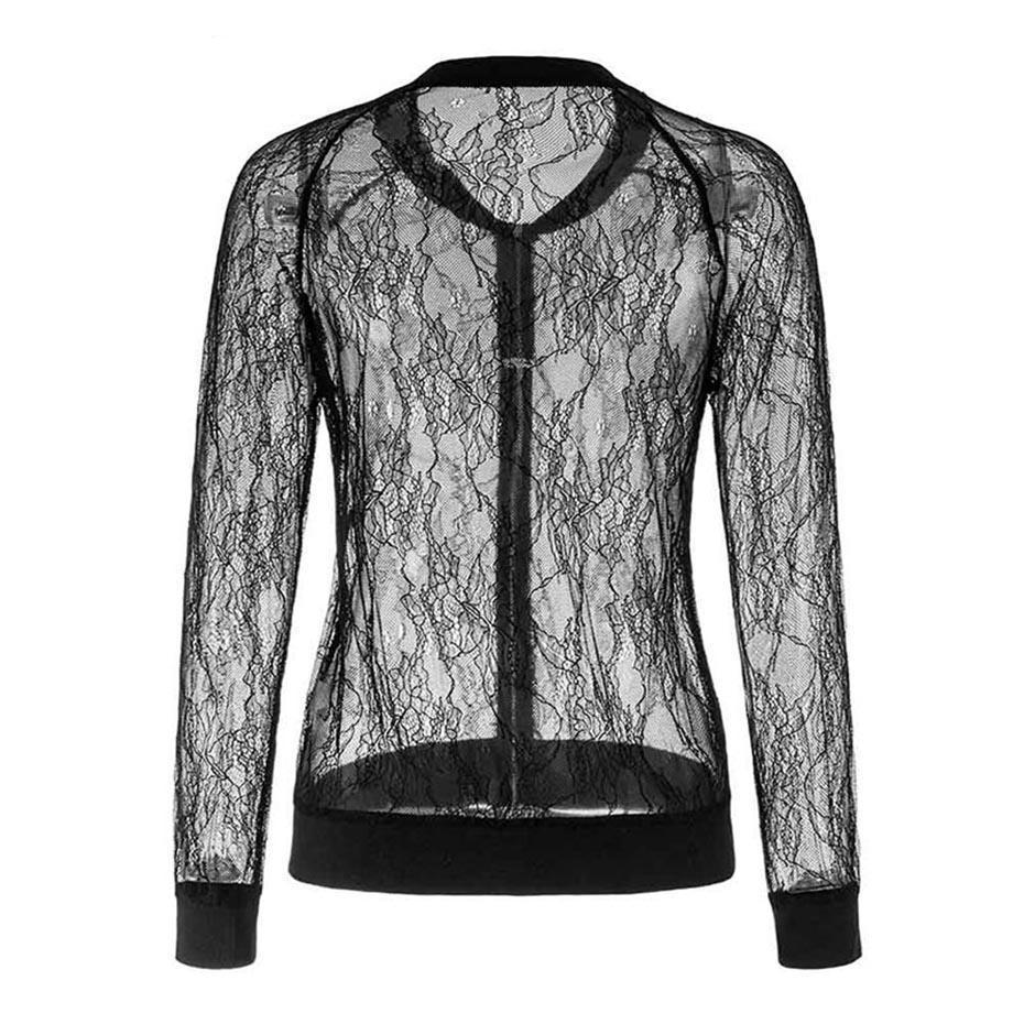 Sexy Casual Lace See-Through Jacket For Women - The Black Ravens