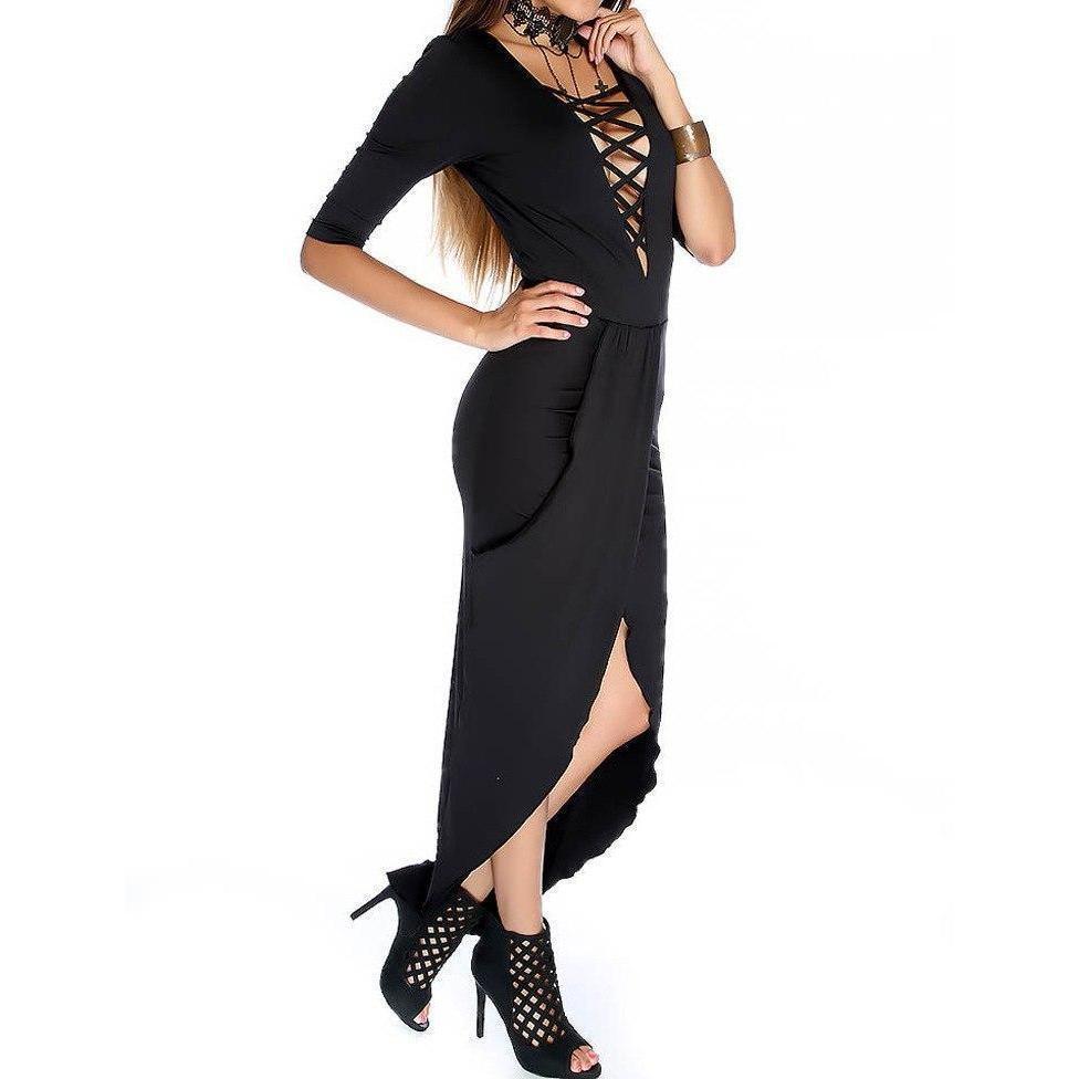 Sexy Hollow Stitch Gothic Party Dress - The Black Ravens