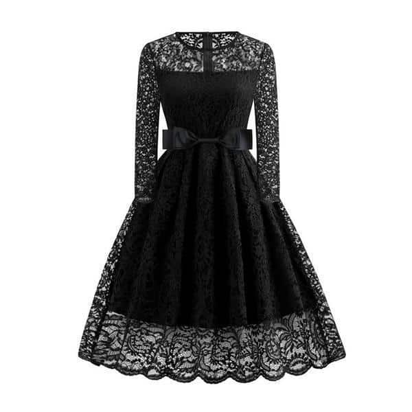 Sexy Lace Black Vintage Dress - The Black Ravens