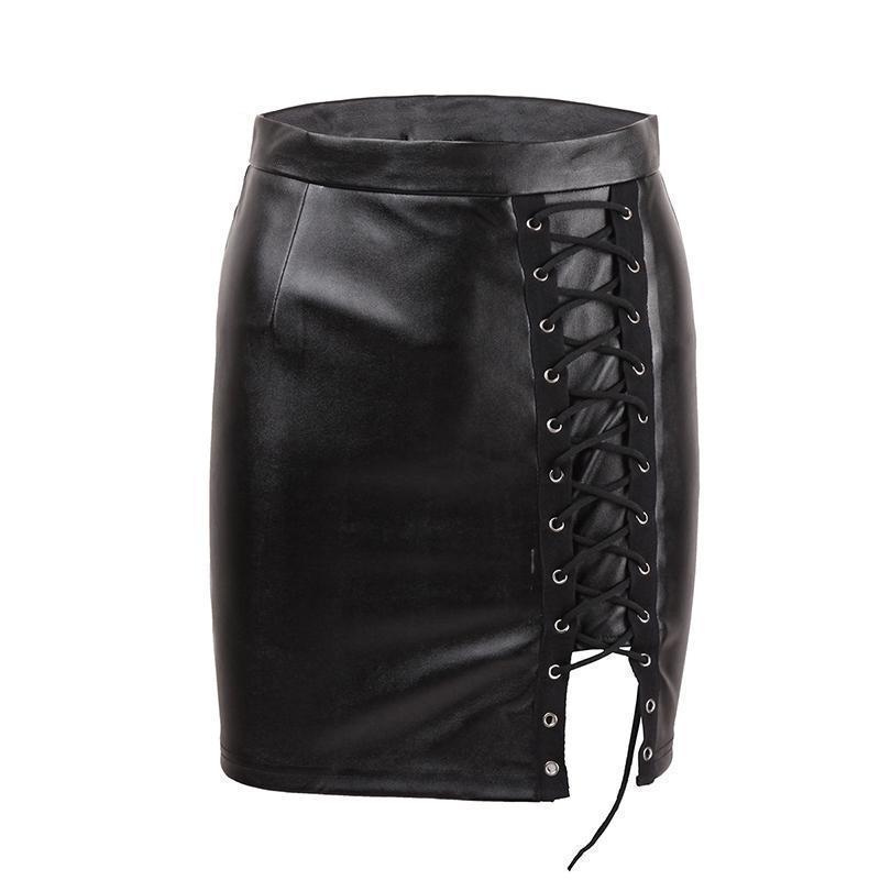 Sexy Leather Short Pencil Skirt - The Black Ravens