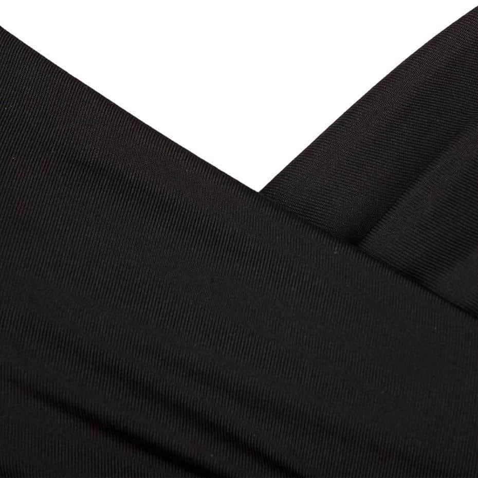 Short V-Neck Long Sleeved Gothic Crop Top - The Black Ravens