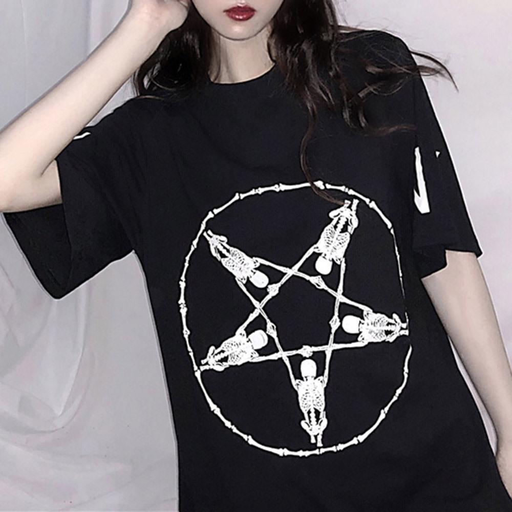 Skeleton Pentagram Gothic Streetwear - The Black Ravens
