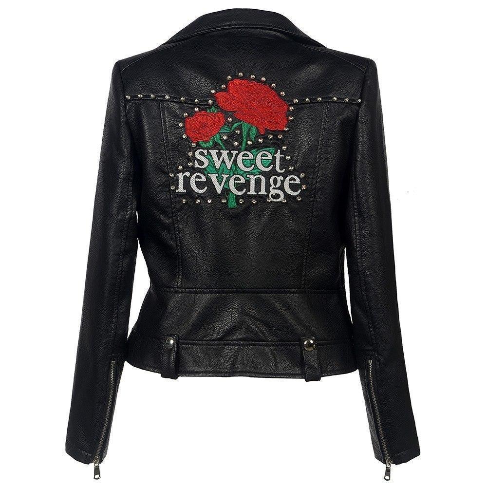 Sweet Revenge Punk Leather Jacket - The Black Ravens