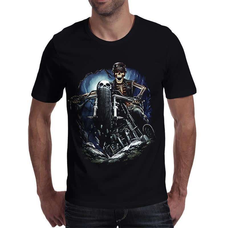 Undead Rider Print T-Shirts - The Black Ravens