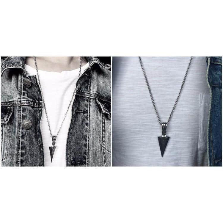 Unisex Triangular Spearhead Necklaces - The Black Ravens