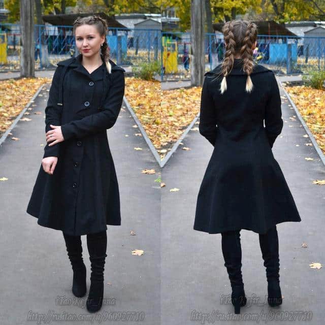Vintage Style Black Trench Coat For Women - The Black Ravens