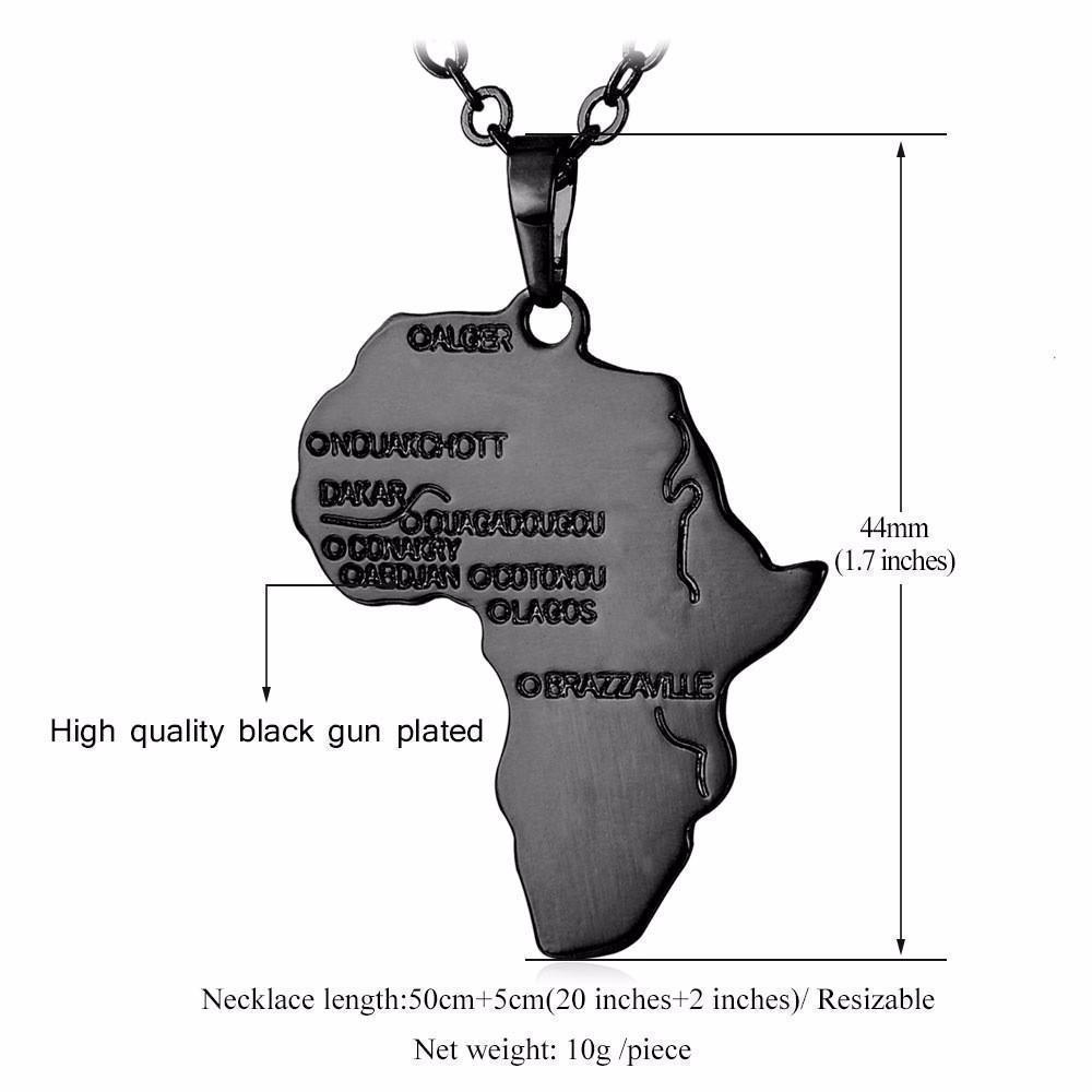Women's and Men's Precious Metal African Pendant - The Black Ravens