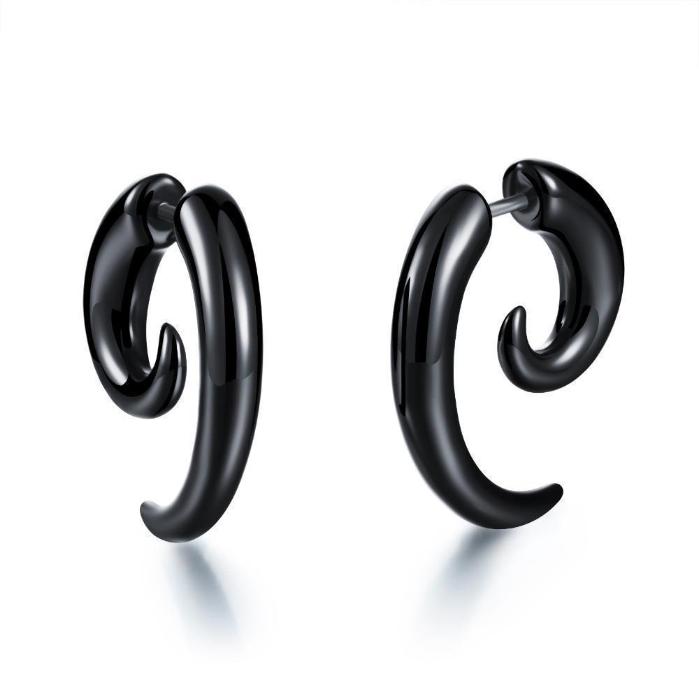 Women's Dark Twisting Alternative Earrings - The Black Ravens
