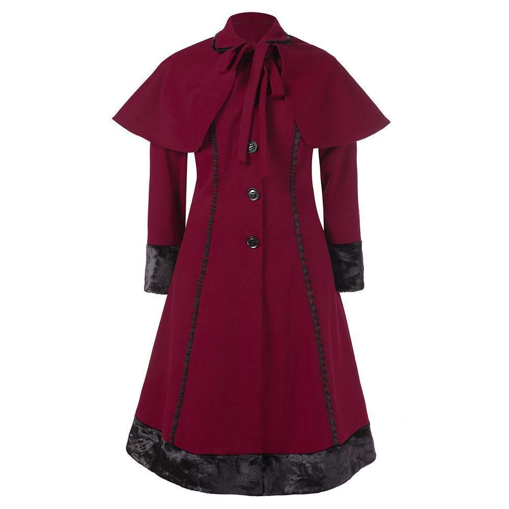 Women's Plus Size Vintage Overcoat - The Black Ravens